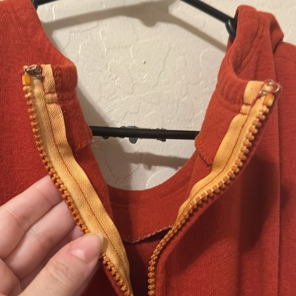 Vintage Orange Belted Sleeveless Dress - Picture 4 of 5